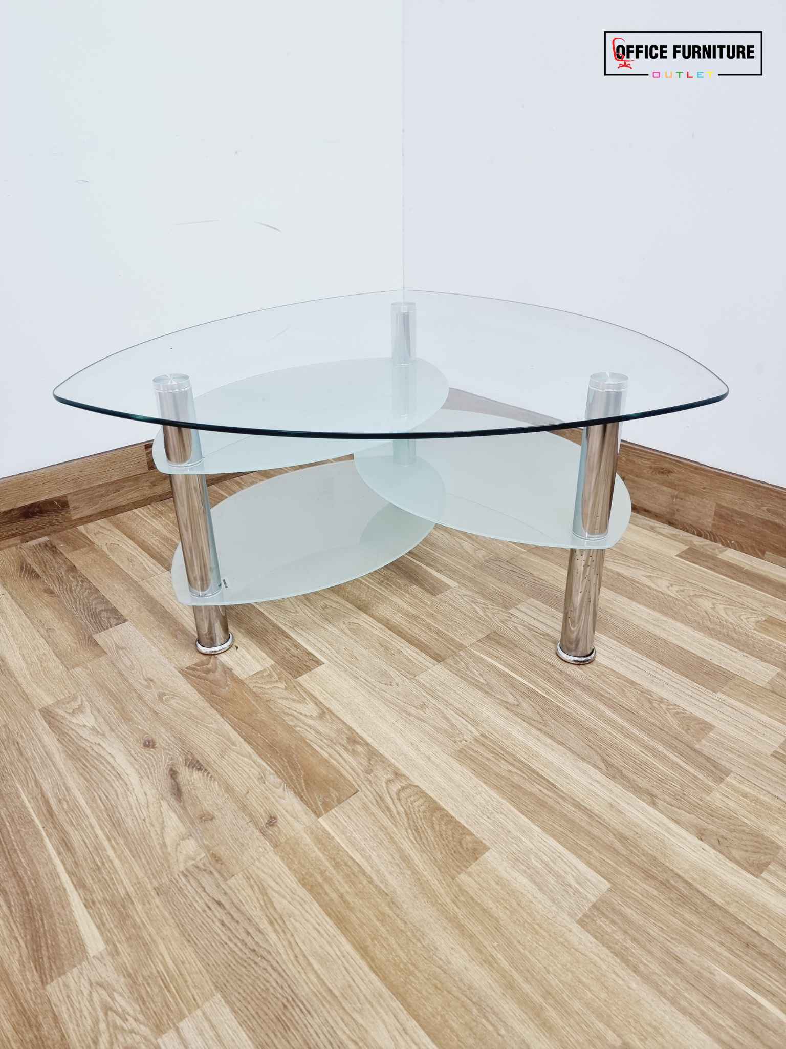 Triangular Glass Coffee Table