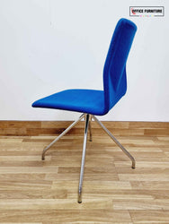 Set of Two Blue Modern Visitor Chairs