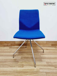 Set of Two Blue Modern Visitor Chairs