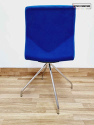 Set of Two Blue Modern Visitor Chairs