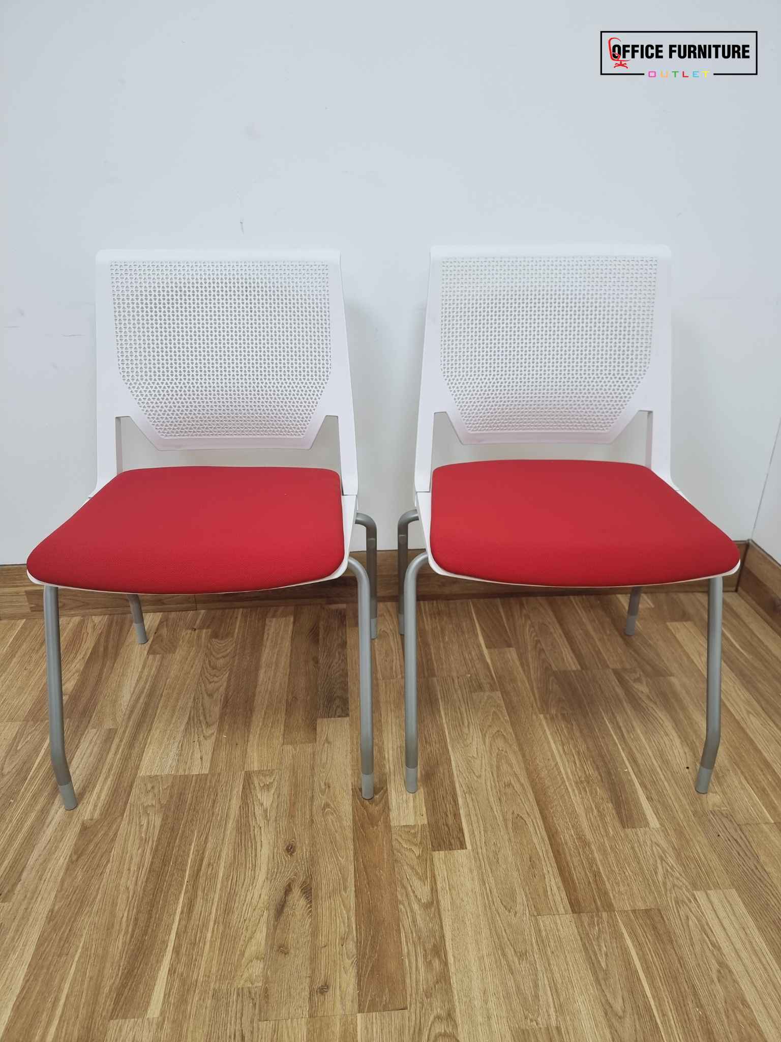 Set of Two Haworth Stackable Meeting Chairs