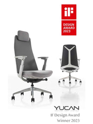 Brand New YUCAN Premium Office Chair - Light Blue/Grey