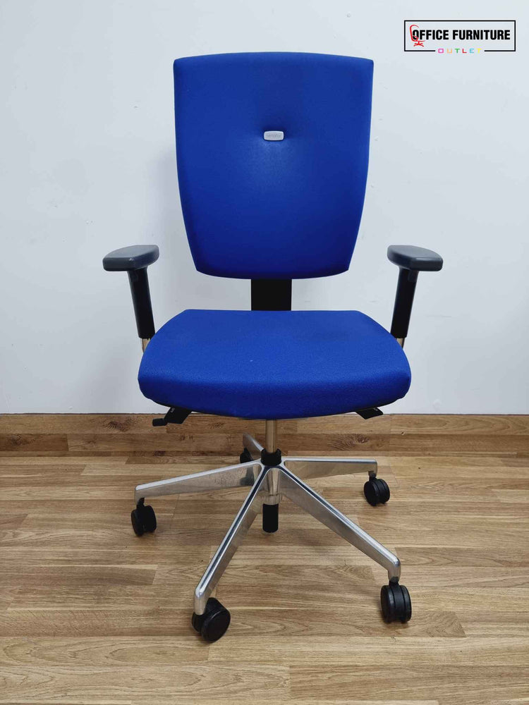 Blue Senator Sprint Operator Chair - Chrome Base (SC87)