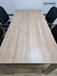 Four Person Chestnut Meeting Table with Sedus Chairs