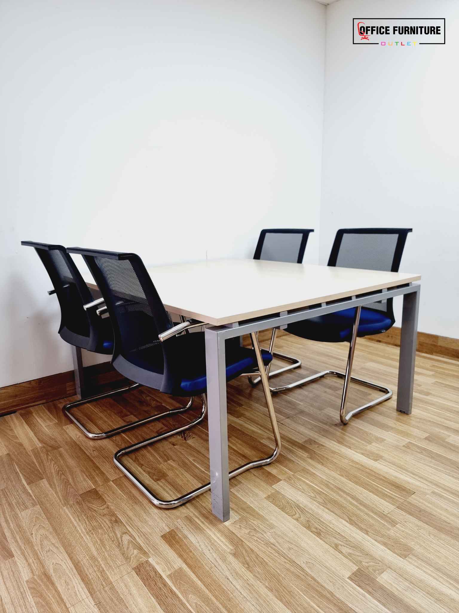 Four Person Meeting Table With Narbutas Chairs