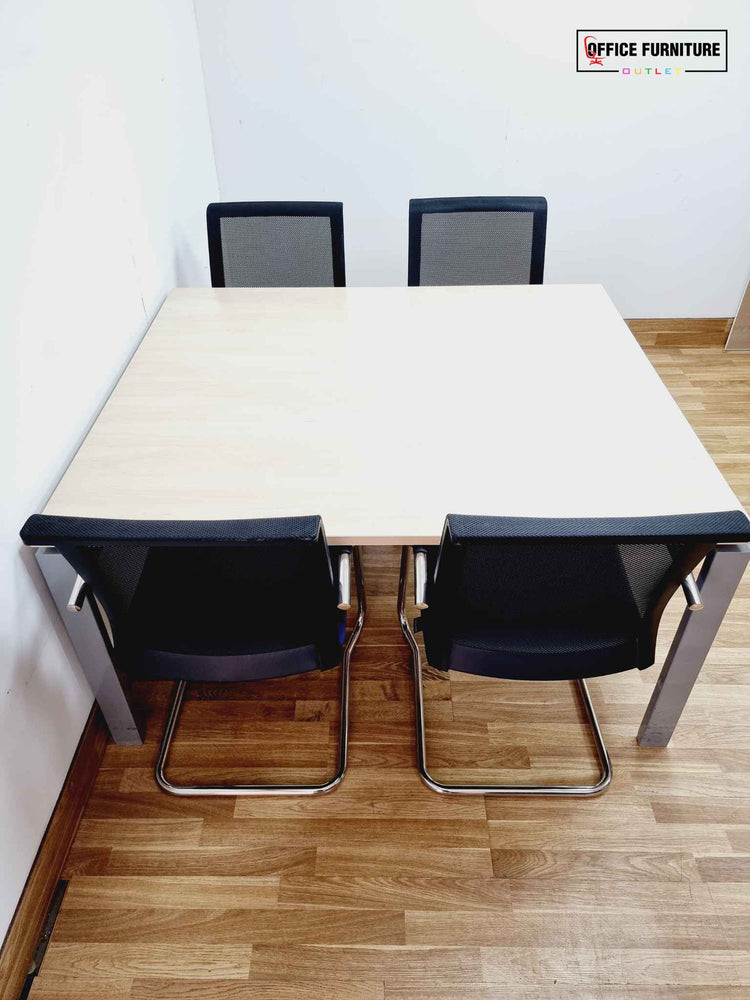 Four Person Meeting Table With Narbutas Chairs