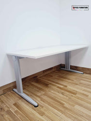 Senator Branded White Straight Desk (160cm x 80cm) Grade B