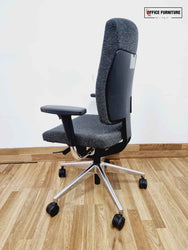 Senator Sprint Office Chair - Graphite Grey Fabric/Chrome Star Base (SC66)