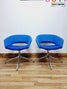 Set of Two Blue Verco Visitor Chairs