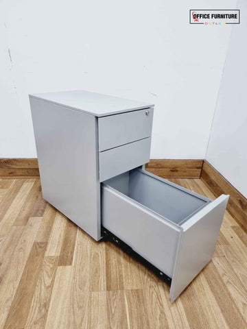 Three-Drawer Metal Under-Desk Pedestal