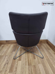 Set of Three Grey and Red Reception Chairs