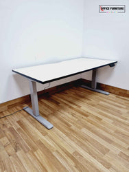 Electric Height Adjustable White Desk (160cm X 80cm)