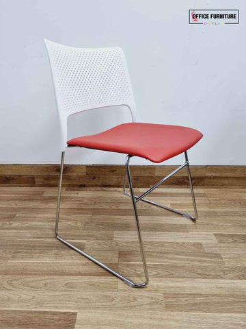 Orangebox Cors-Us Set of Four Stacking Chairs - Red