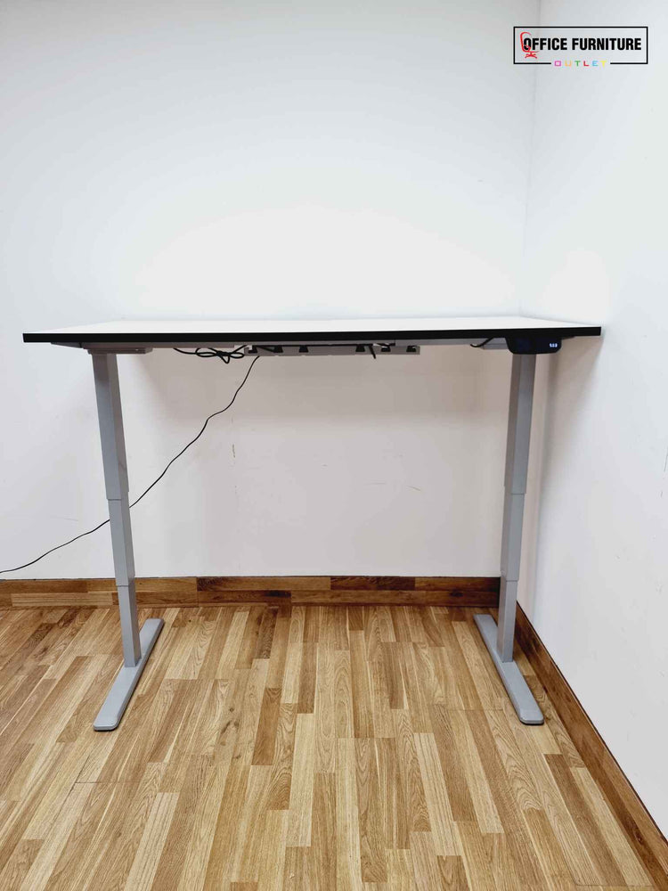 Electric Height Adjustable White Desk (160cm X 80cm)