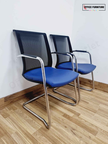 Narbutas Blue Cantilever Chairs (Pair)