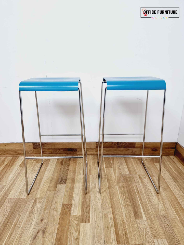 Brunner Fina Sled Base Bar Stools - Set of Two