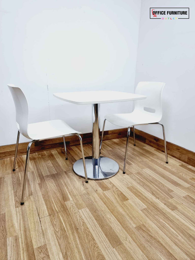 Square Canteen Table with Connection Chairs