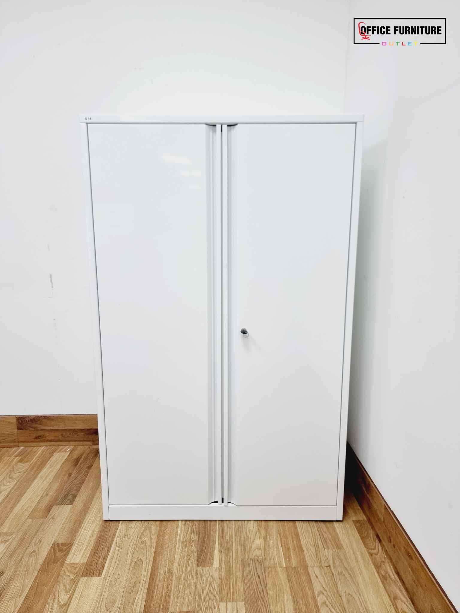 Double Door White Metal Storage Cabinet