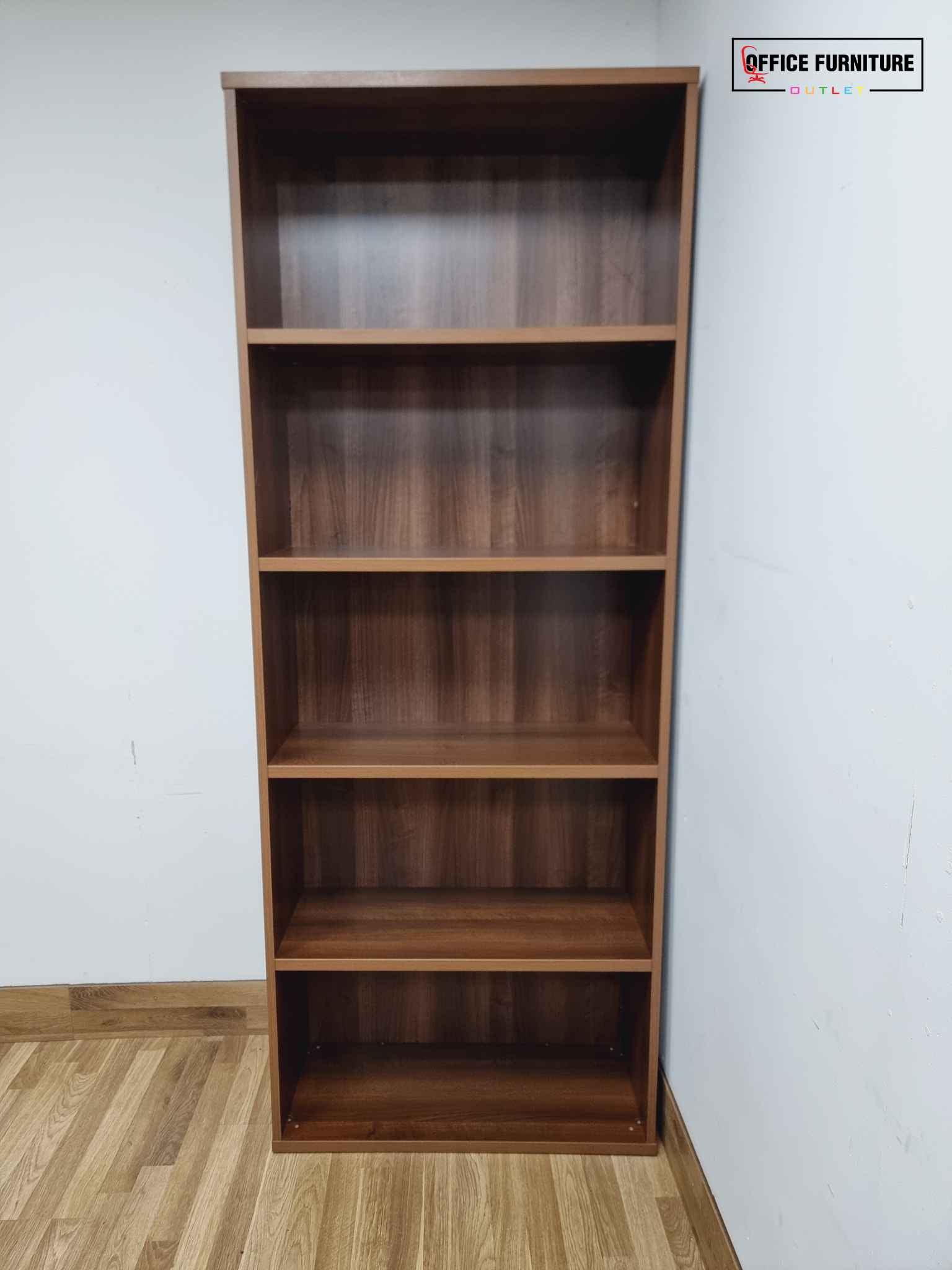 Tall Walnut Bookcase / Bookshelf