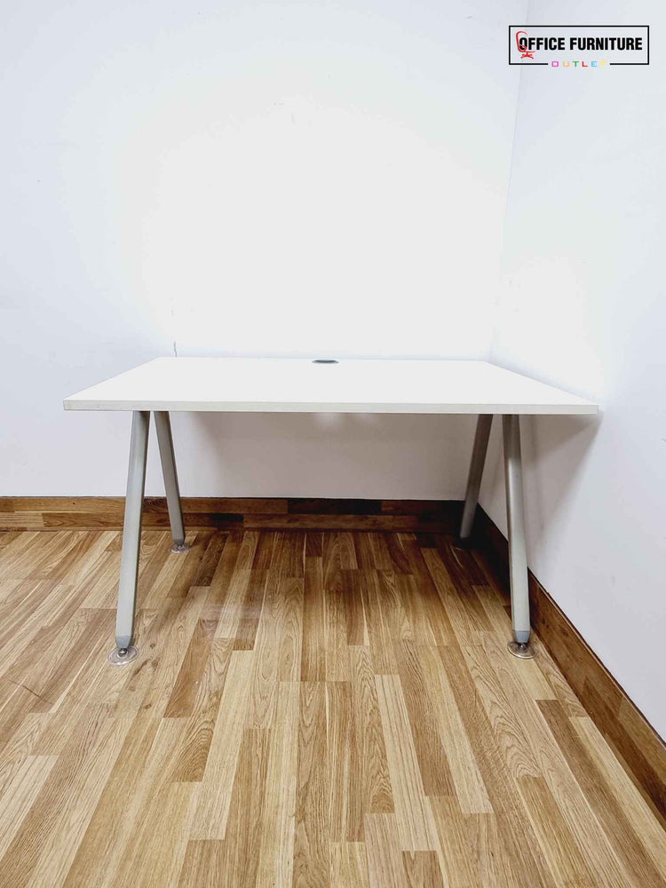 Straight White Senator Office Desk (120cm x 80cm)