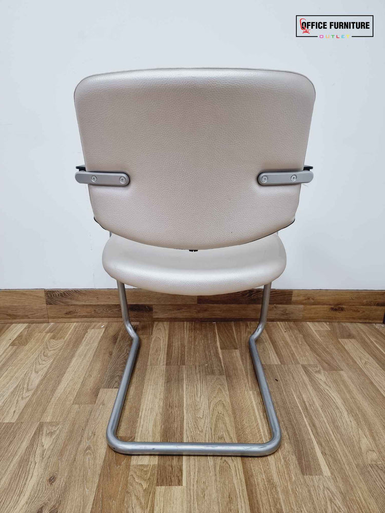 Connection Branded Metallic Cream Visitor Chairs (Pairs)