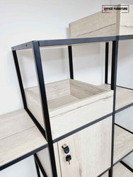 Contemporary Display Unit with Compact Desk