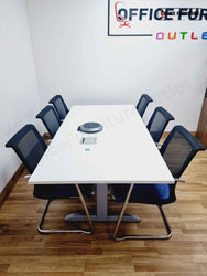 Six-Person Meeting Table with Narbutas Chairs