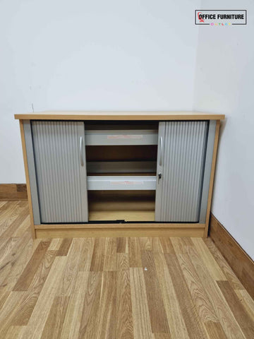 Low Level Lateral Filing Unit with Tambour Doors