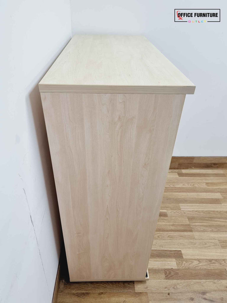 Maple Mid-Level Wooden Tambour Cabinet