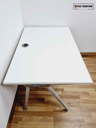 Straight White Senator Office Desk (120cm x 80cm)