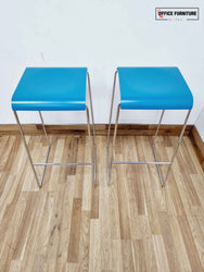 Brunner Fina Sled Base Bar Stools - Set of Two