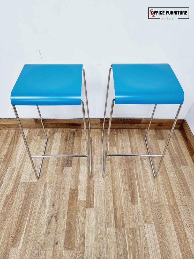 Brunner Fina Sled Base Bar Stools - Set of Two