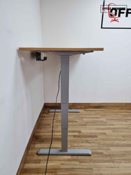 Electric Height Adjustable Oak Desk (140cm X 80cm)