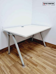 Straight White Senator Office Desk (120cm x 80cm)