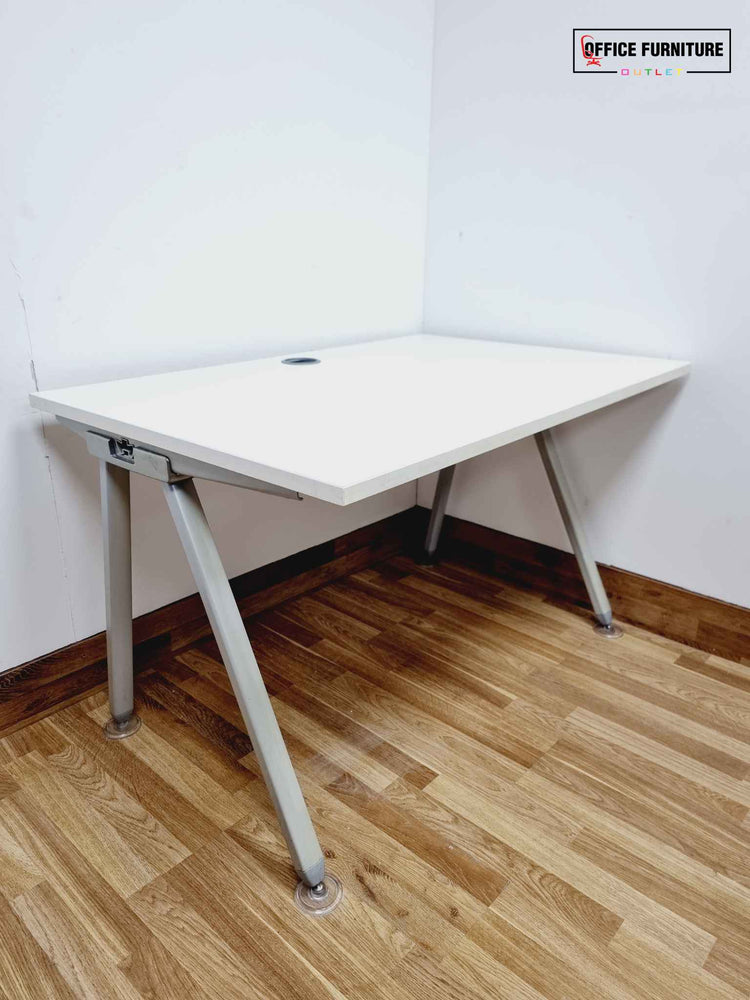 Straight White Senator Office Desk (120cm x 80cm)