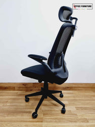 Mesh Back Swivel Chair with Headrest By Dynamic