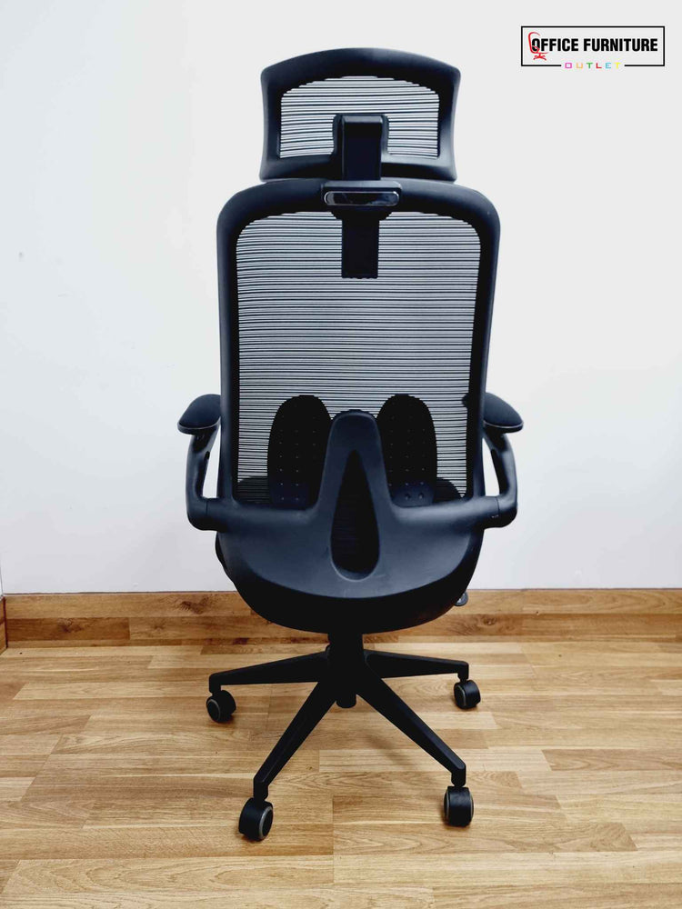 Mesh Back Swivel Chair with Headrest By Dynamic