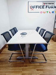 Six-Person Meeting Table with Narbutas Chairs