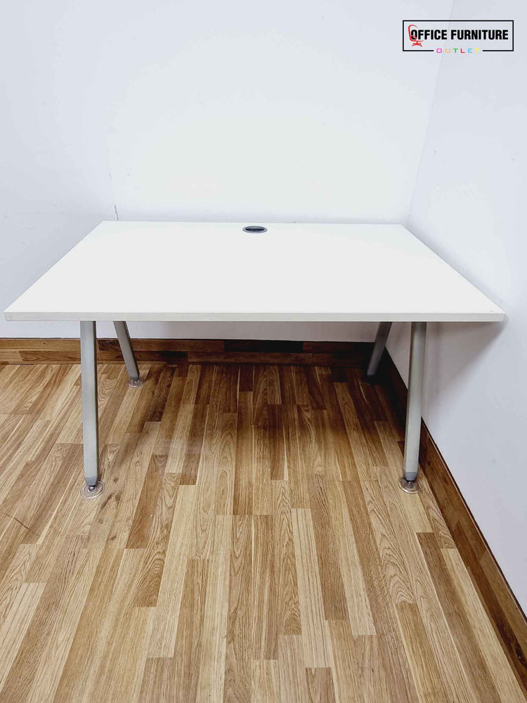 Straight White Senator Office Desk (120cm x 80cm)