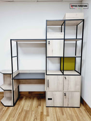 Contemporary Display Unit with Compact Desk