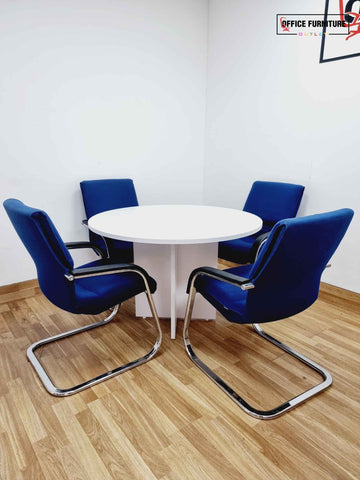 Four Person Round Meeting Table with Verco Chairs