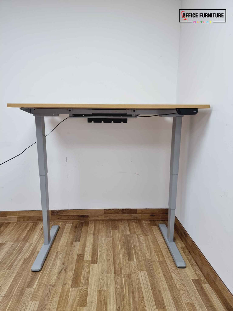 Electric Height Adjustable Oak Desk (140cm X 80cm)