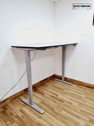 Electric Height Adjustable White Desk (160cm X 80cm)