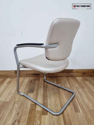 Connection Branded Metallic Cream Visitor Chairs (Pairs)