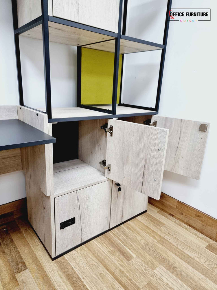 Contemporary Display Unit with Compact Desk