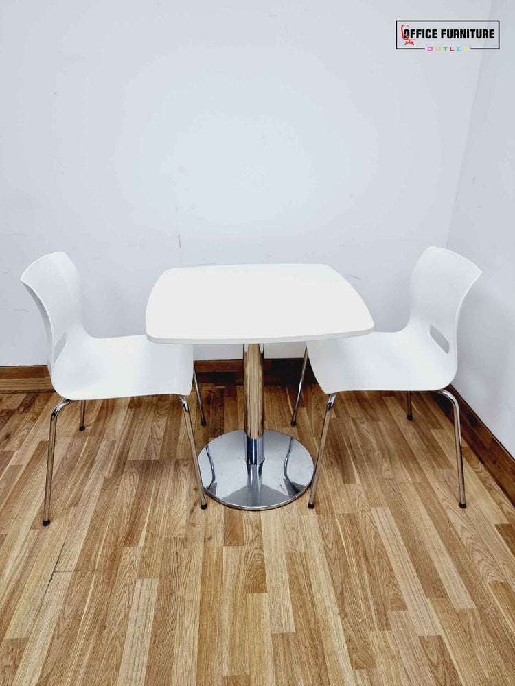 Square Canteen Table with Connection Chairs