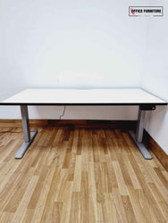 Electric Height Adjustable White Desk (160cm X 80cm)