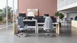 Brand New YUCAN Premium Office Chair - Light Blue/Grey